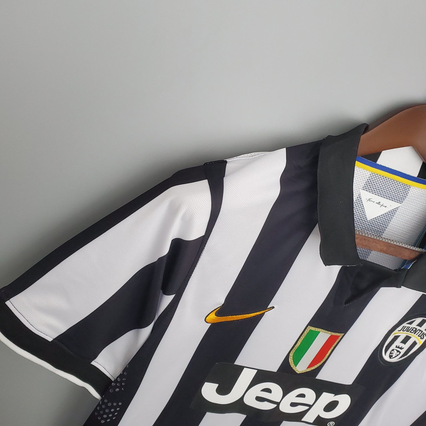Juventus 2014-15 Home Jersey – Black & White Stripe Nike Jeep Retro Serie A Football Shirt | Pirlo Pogba Tevez Vidal