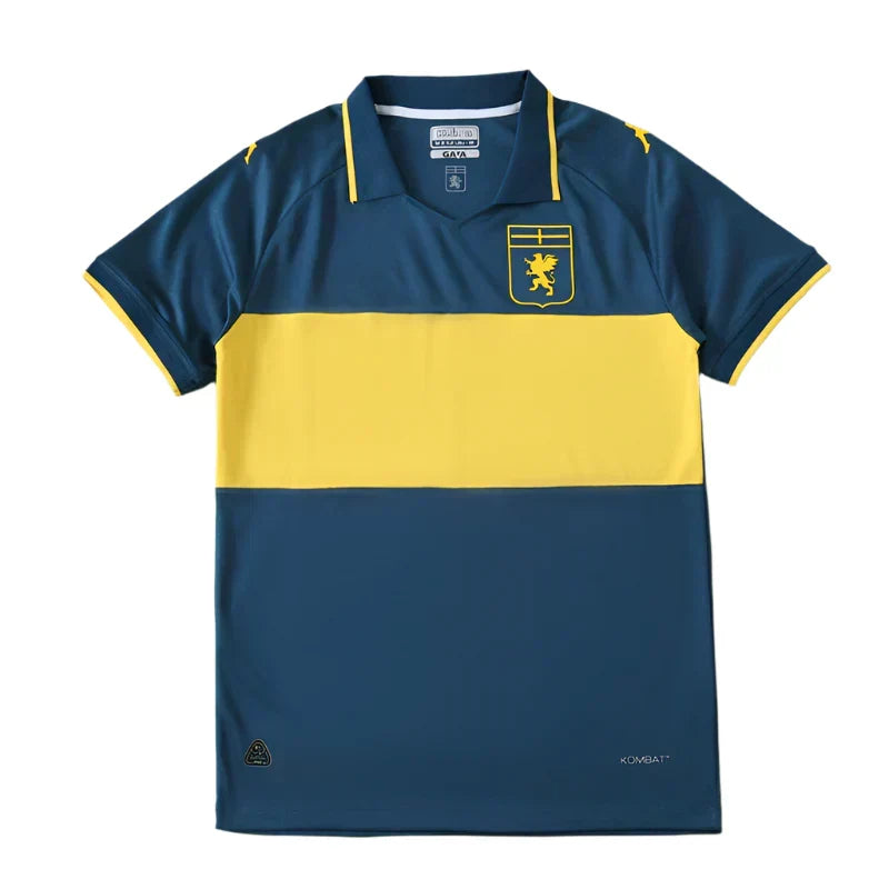 Genoa CFC Fourth Fan Version Jersey 2024/25 – Navy & Yellow Kappa KOMBAT Football Shirt