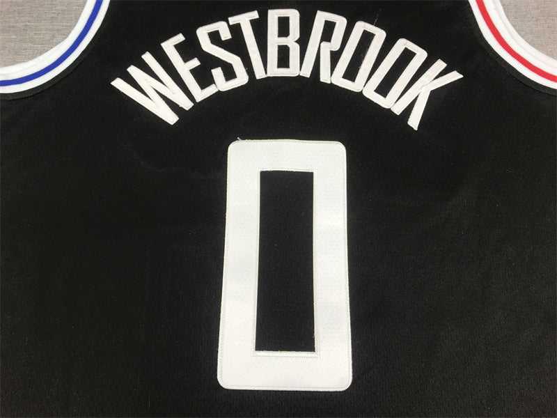 Men's LA Clippers Russell Westbrook #0 Black 2022/23 Fastbreak Jerseys - City Edition