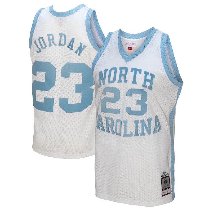Michael Jordan #23 North Carolina Tar Heels Mitchell & Ness 1982-84 White Home Hardwood Classics Authentic Jersey