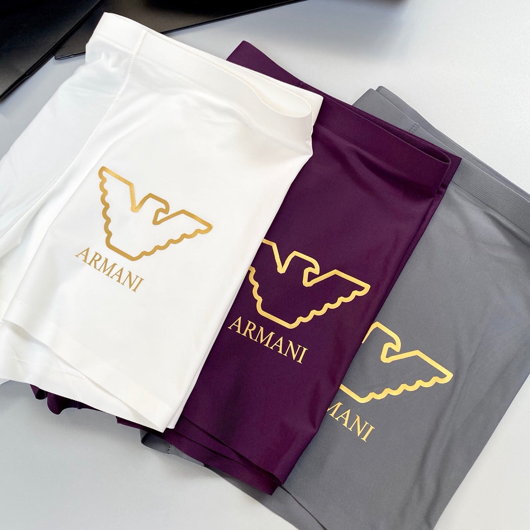 Emporio Armani White Plum Blue Outline Wing Boxer Briefs, image 9