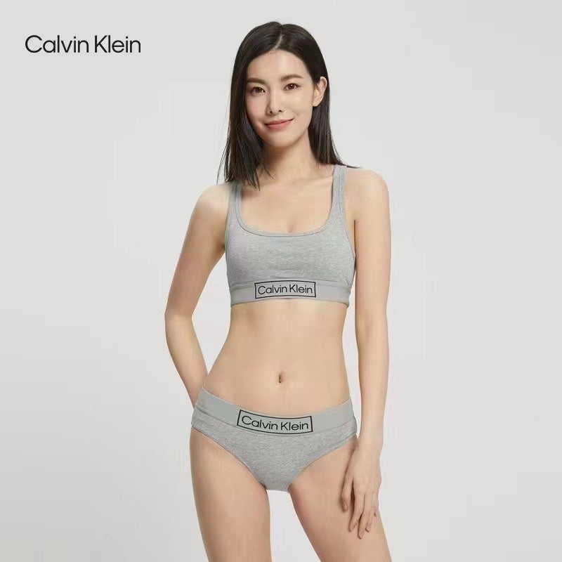 Calvin Klein White Triangle Hanging Set Bralette and Brief Set, image 9