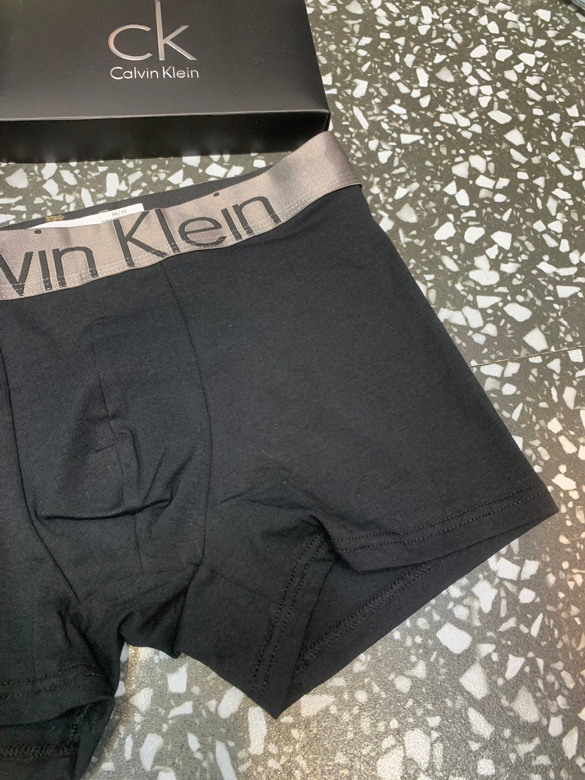 Calvin Klein Black Silver Waistband Layers Boxer Briefs, image 7