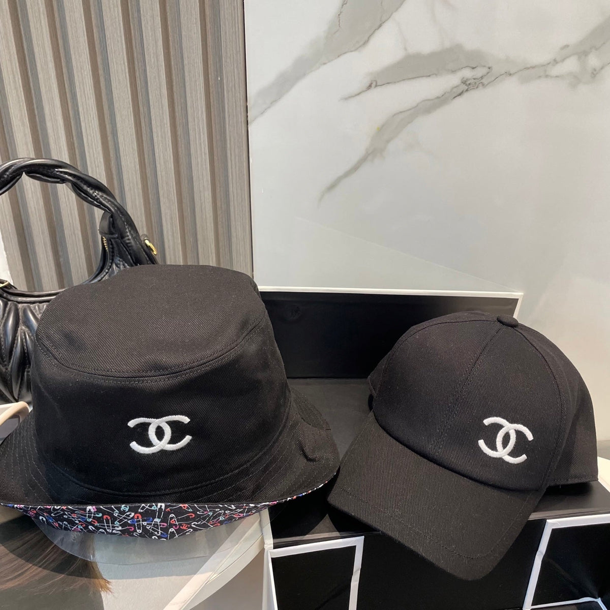 Chanel Embroidered Reversible Bucket Hat - image 9