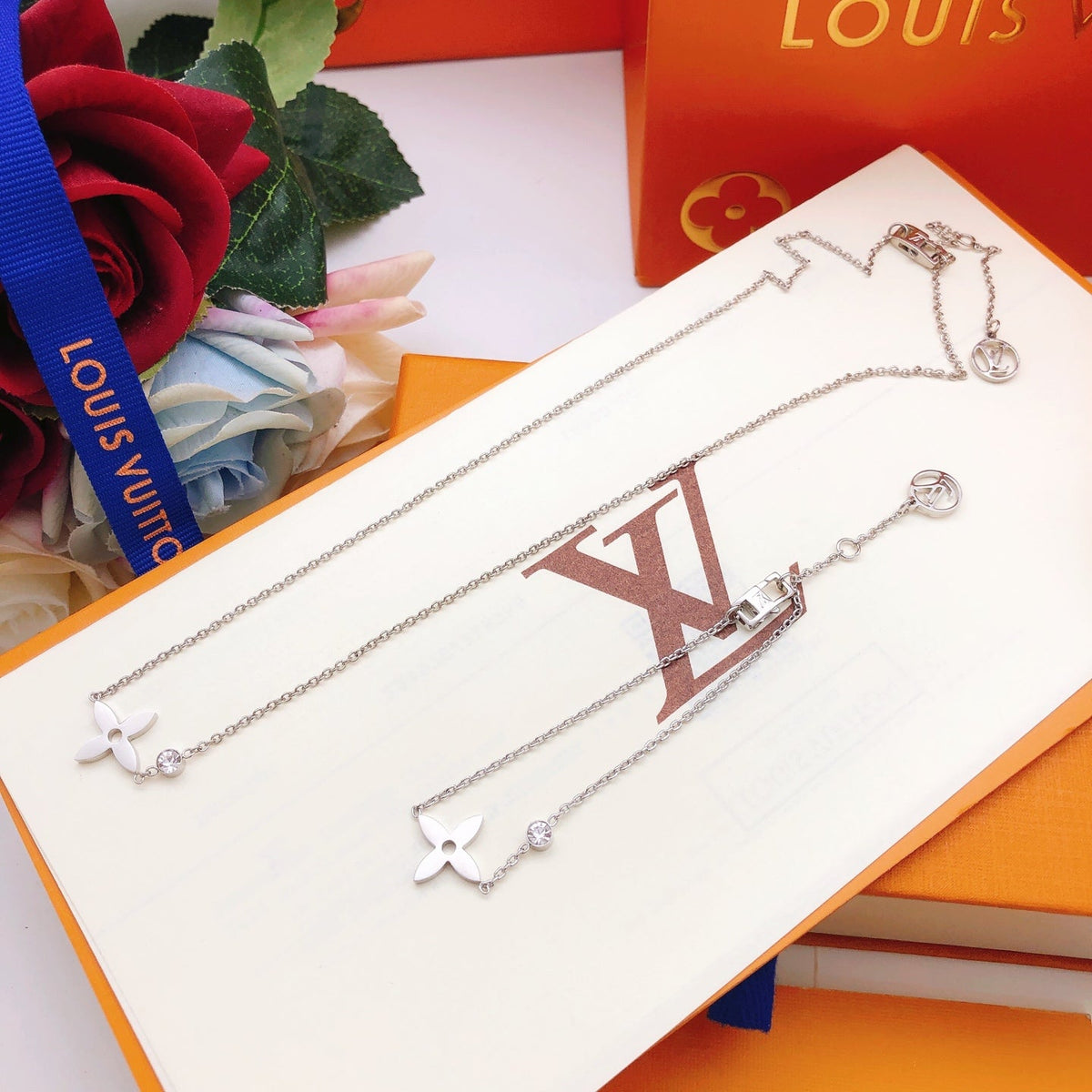 Louis Vuitton Crystal Silver-Tone Bracelet – Style 05 - image 9
