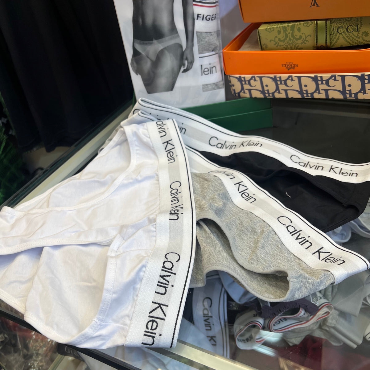 Calvin Klein Black Broad White Waistband Women's Briefs, image 9