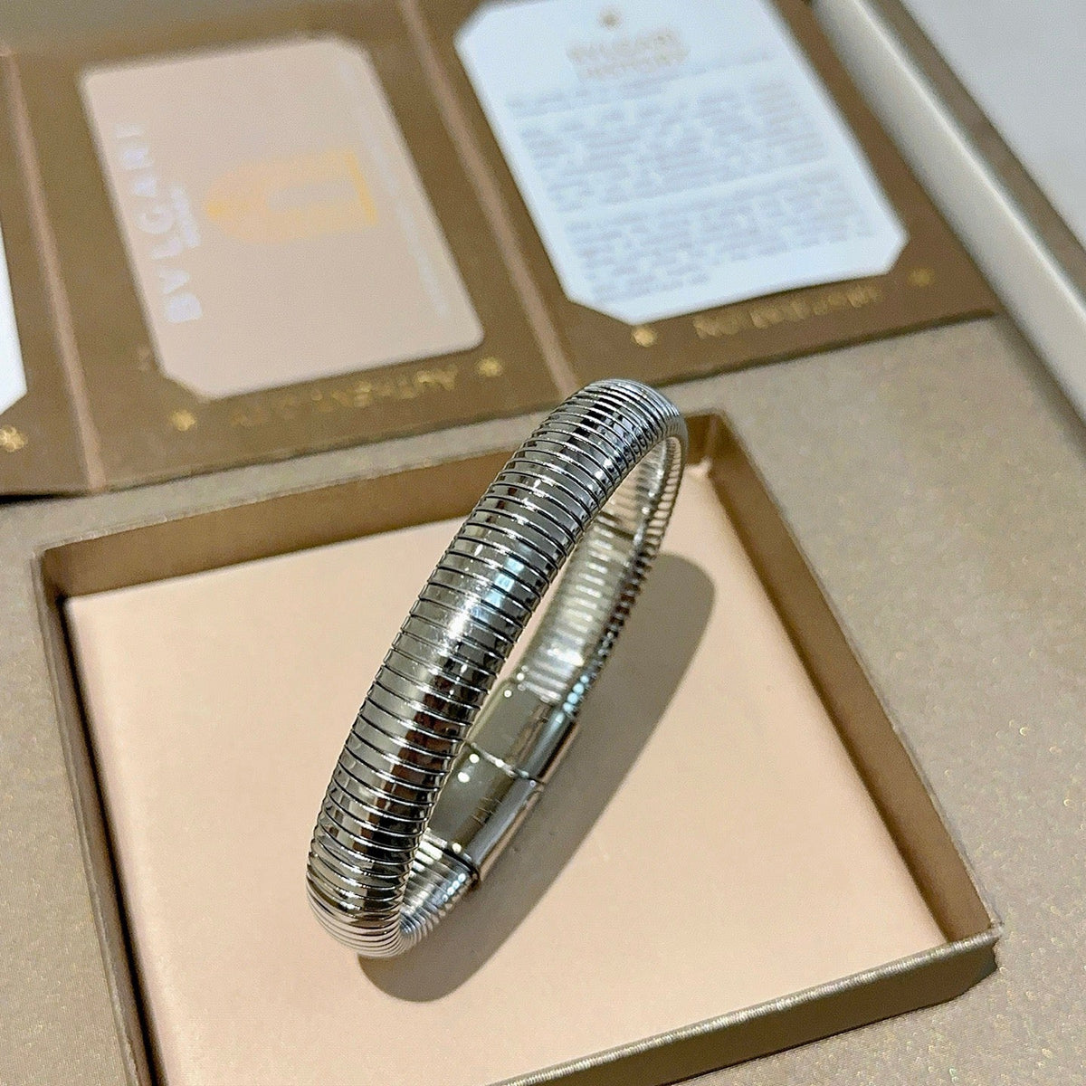 BVLGARI Divas' Dream V-Gold Tone Unisex Bracelet – Style 03 - image 9