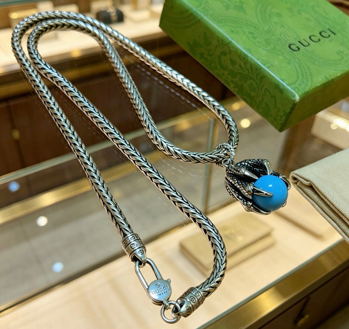Gucci Anger Forest Chain Distressed Vintage-Inspired Necklace – Style 32 - image 9