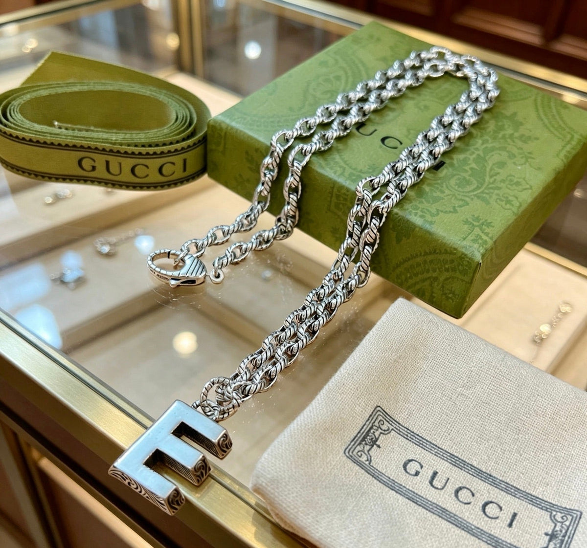 Gucci Anger Forest Chain Distressed Vintage-Inspired Necklace – Style 47 - image 9