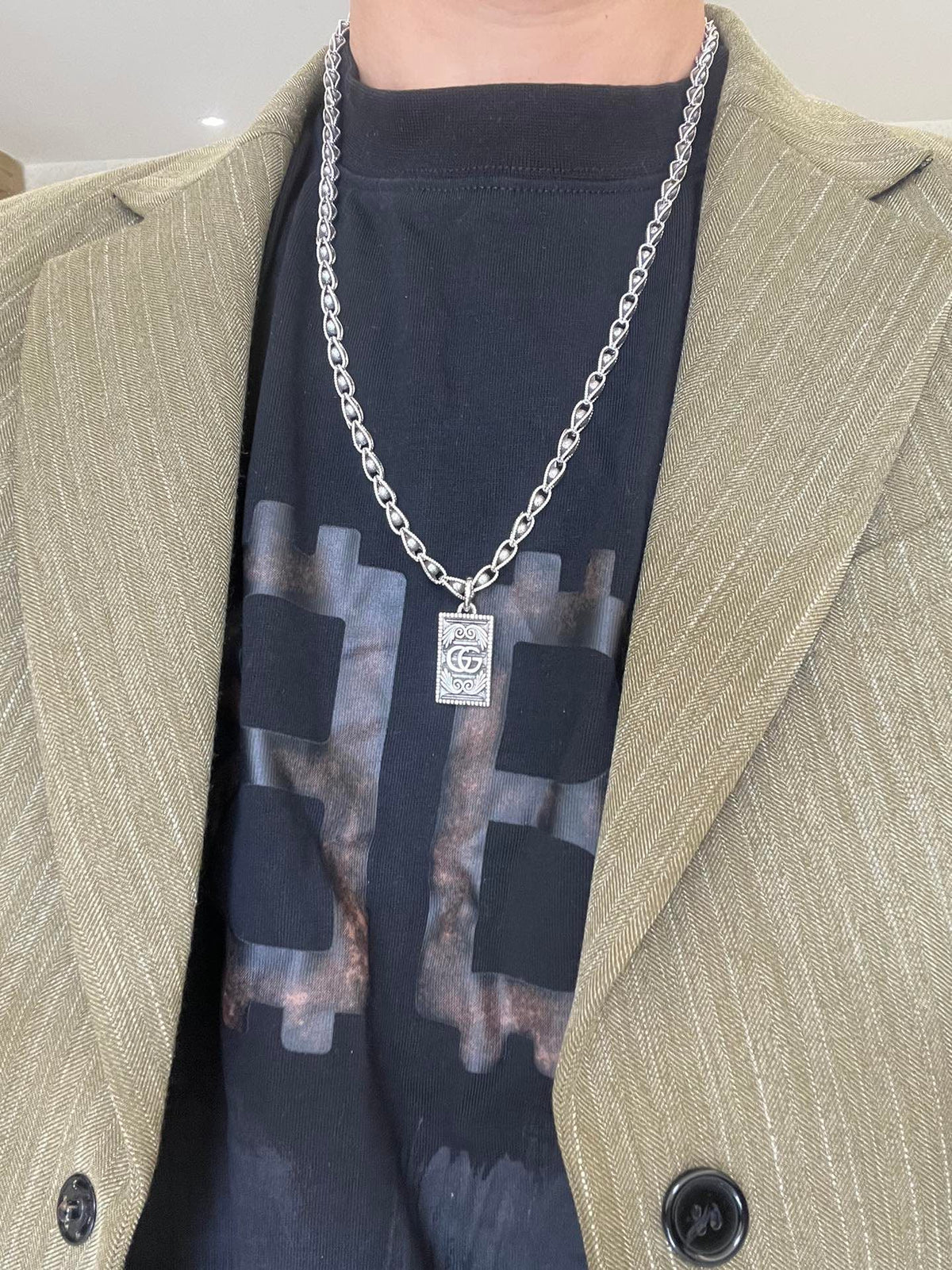 Gucci Anger Forest Chain Distressed Necklace – Style 100 - image 9