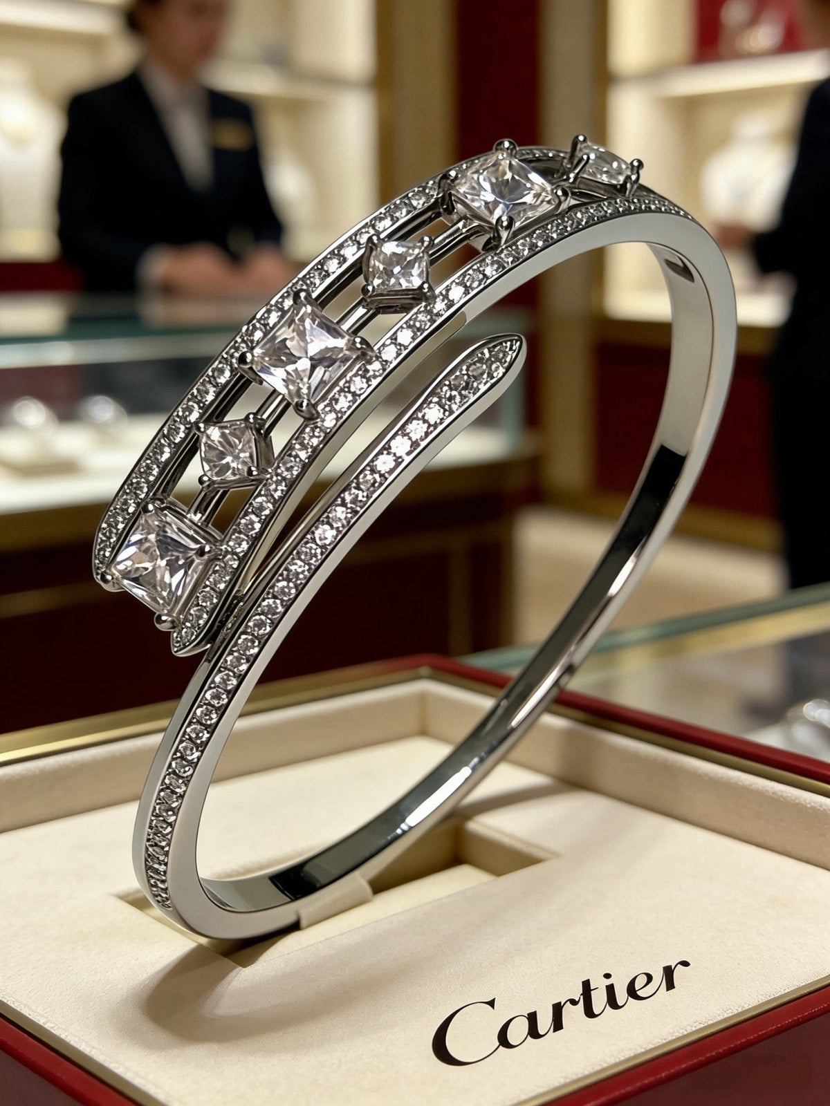 Cartier Style 237 gold-tone signature motif bracelet view 9