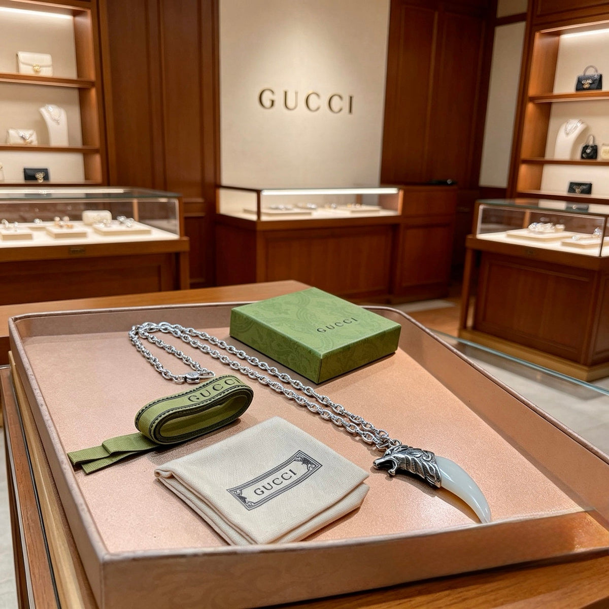 Gucci Anger Forest Chain Distressed Necklace – Style 108 - image 9