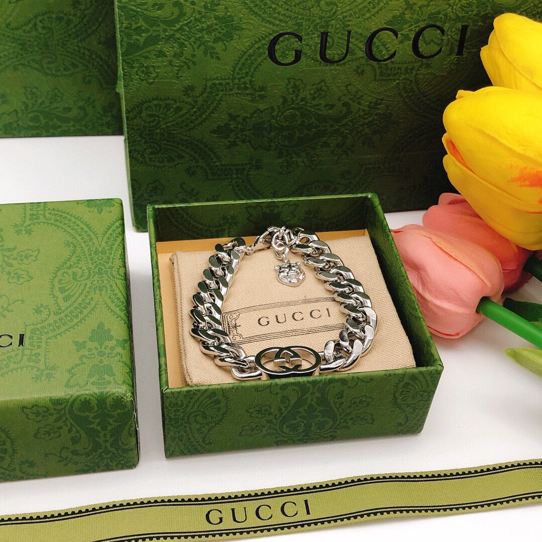 Gucci Double G Silver-Tone Bracelet - image 5