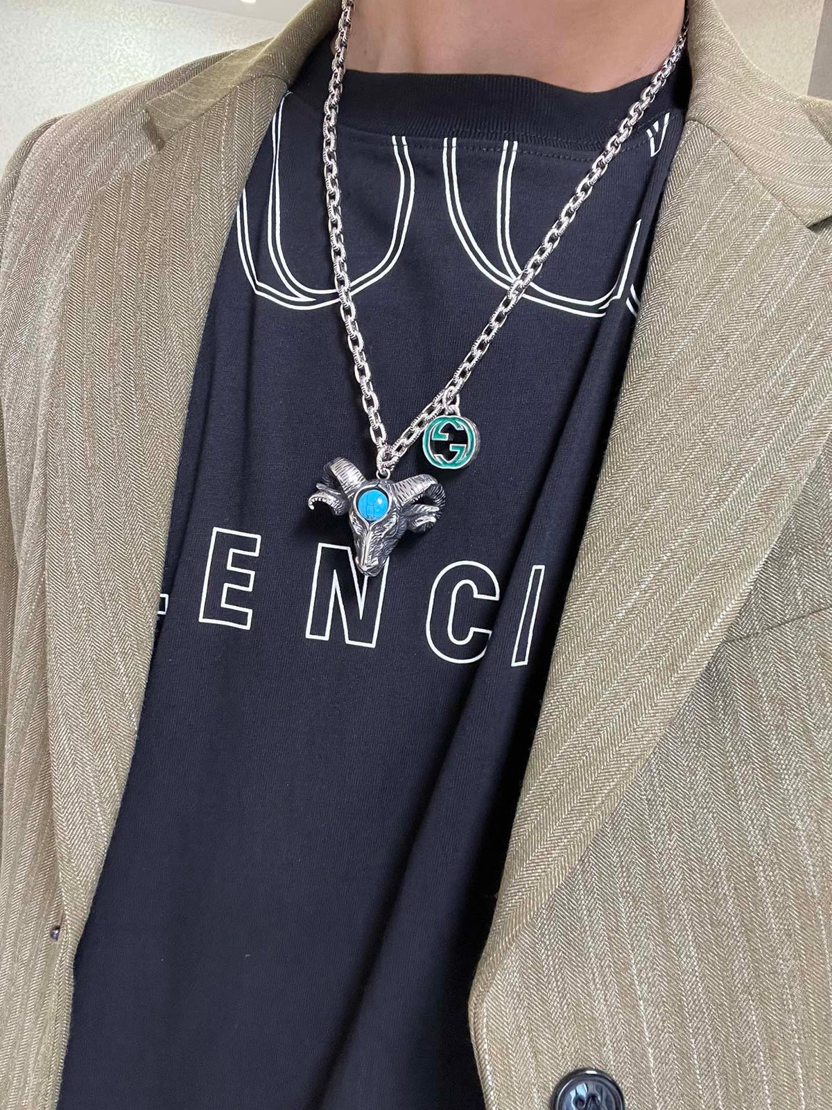 Gucci Anger Forest Chain Distressed Necklace – Style 146 - image 9