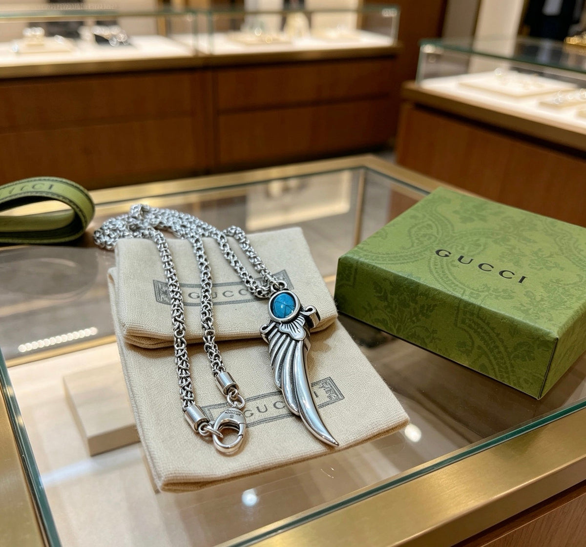 Gucci Anger Forest Chain Distressed Necklace – Style 127 - image 9