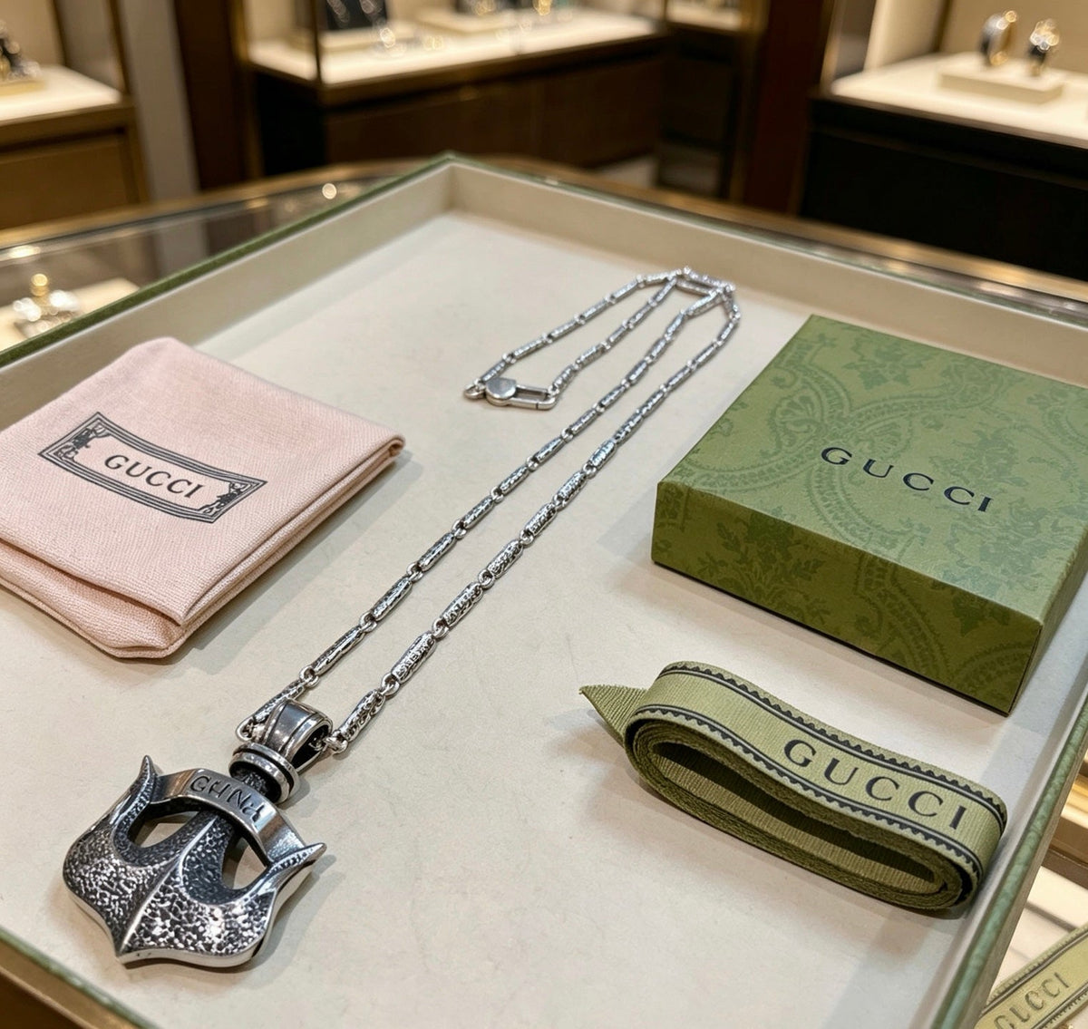 Gucci Anger Forest Chain Distressed Necklace – Style 31 - image 8