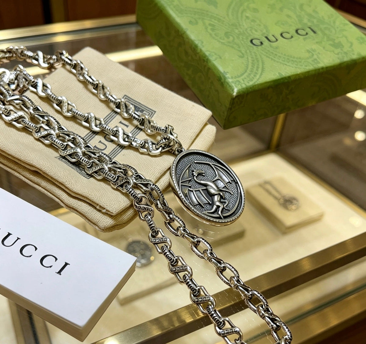 Gucci Anger Forest Chain Distressed Necklace – Style 09 - image 9