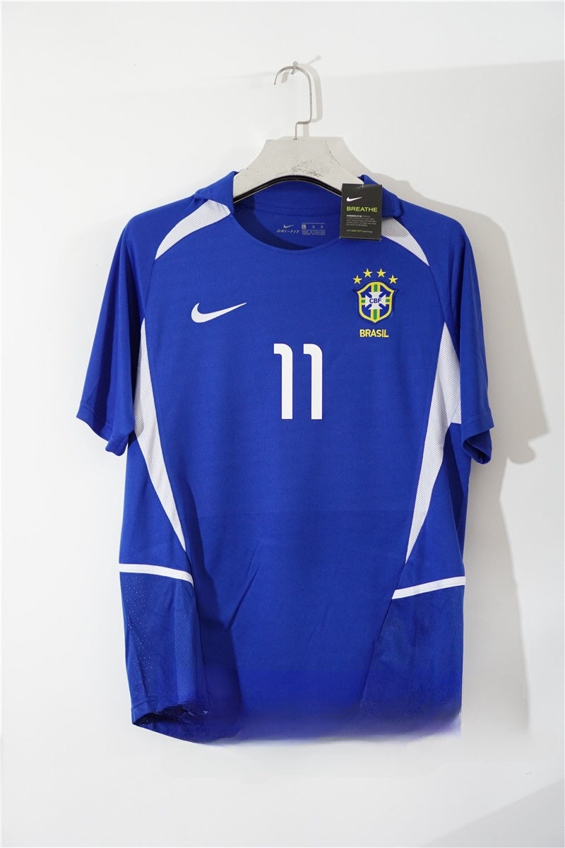 Brazil 2002 World Cup Away Retro Soccer Jersey – Nike CBF Ronaldo Ronaldinho Rivaldo Roberto Carlos Kaka