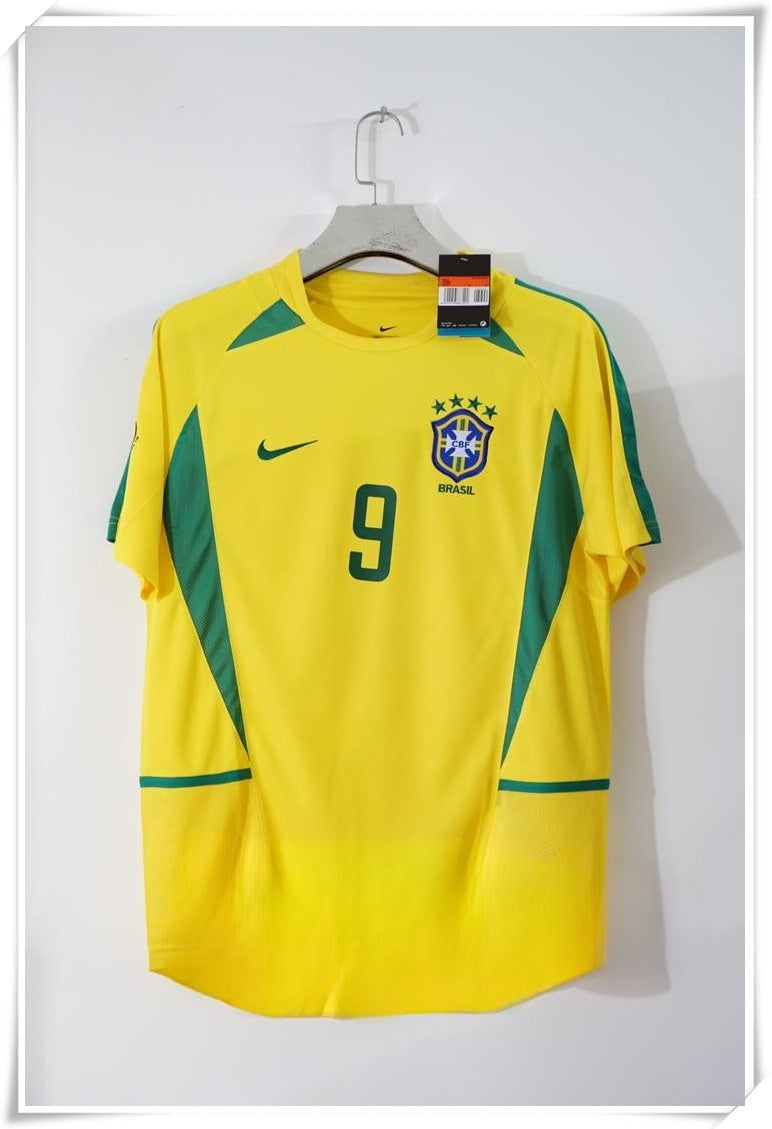 Brazil 2002 World Cup Home Retro Soccer Jersey – Nike CBF Ronaldo Ronaldinho Rivaldo Roberto Carlos Kaka Kit