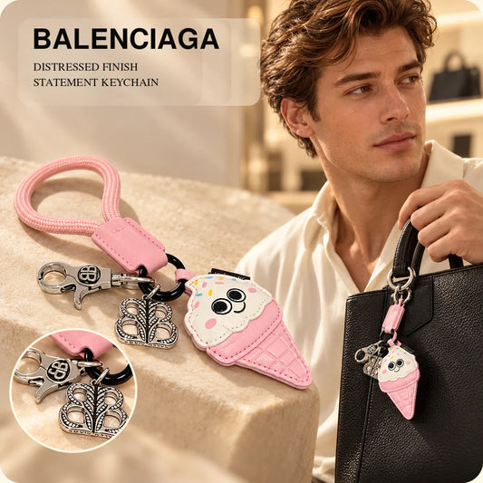Balenciaga Distressed Keychain – Style 48 - image 1