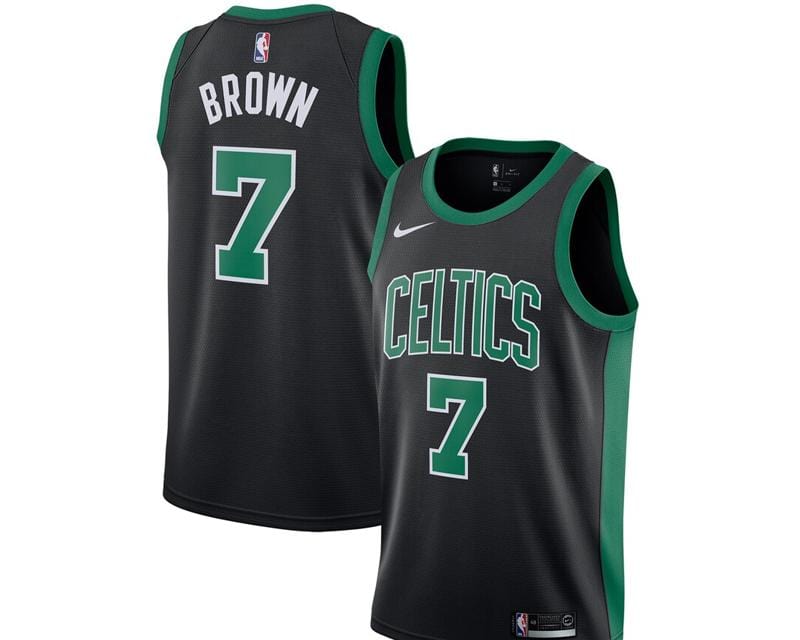Jaylen Brown #7 Boston Celtics Statement Edition Swingman Jersey – Black NBA Fan Gear