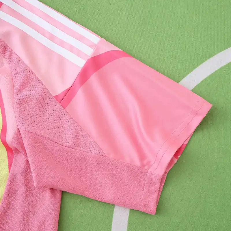 Scotland National Team Away Fan Version 2025/26 – Adidas Pink & Lime Yellow Football Jersey