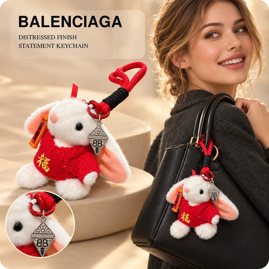 Balenciaga Distressed Keychain – Style 49 - image 1