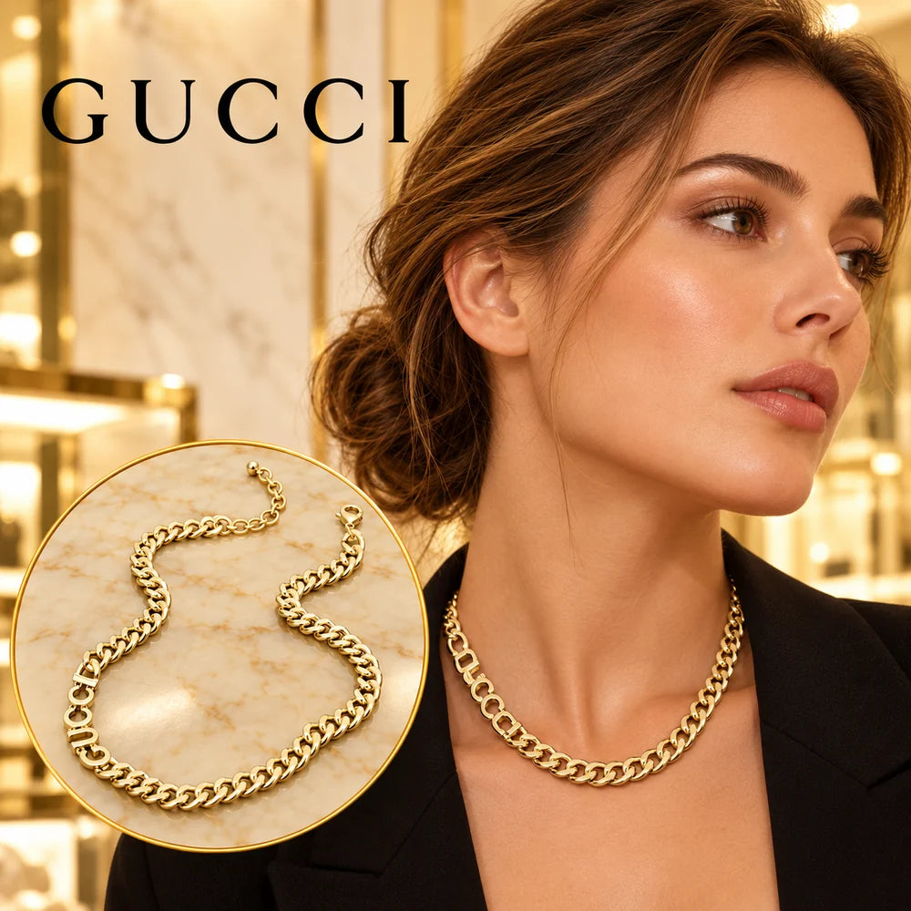 Gucci Distressed Vintage-Inspired Necklace - image 1