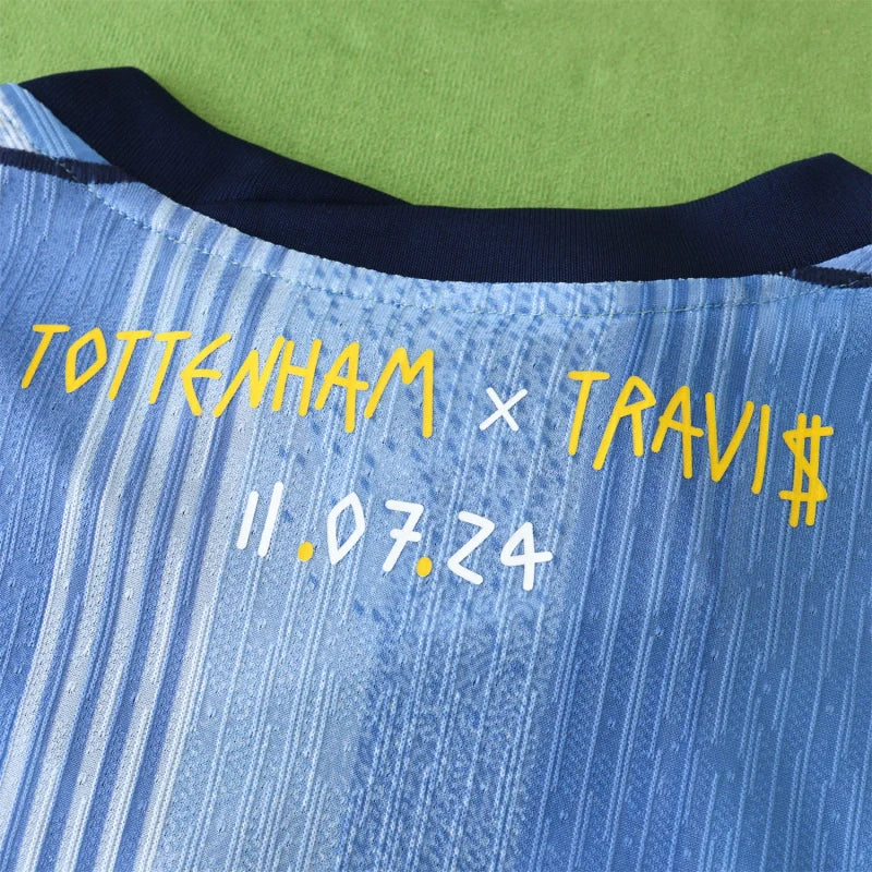 Tottenham Hotspur x Travis Scott Away Special Edition Fan Version 2024/25 – Light Blue Stripe Cactus Jack Jersey