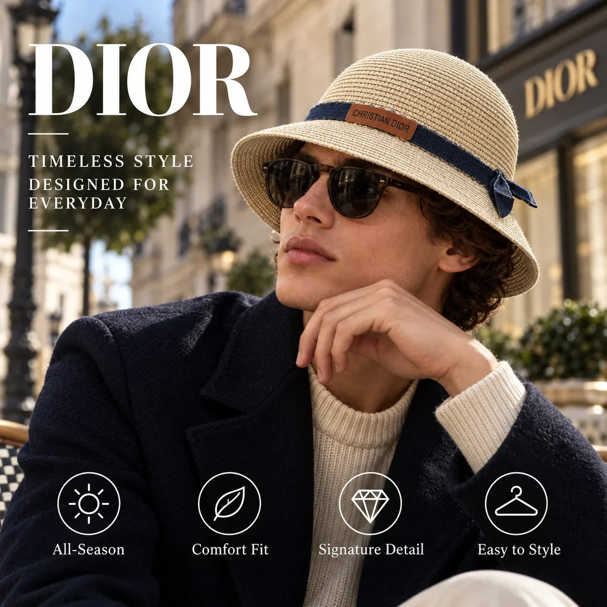 Dior Woven Bucket Hat - image 1