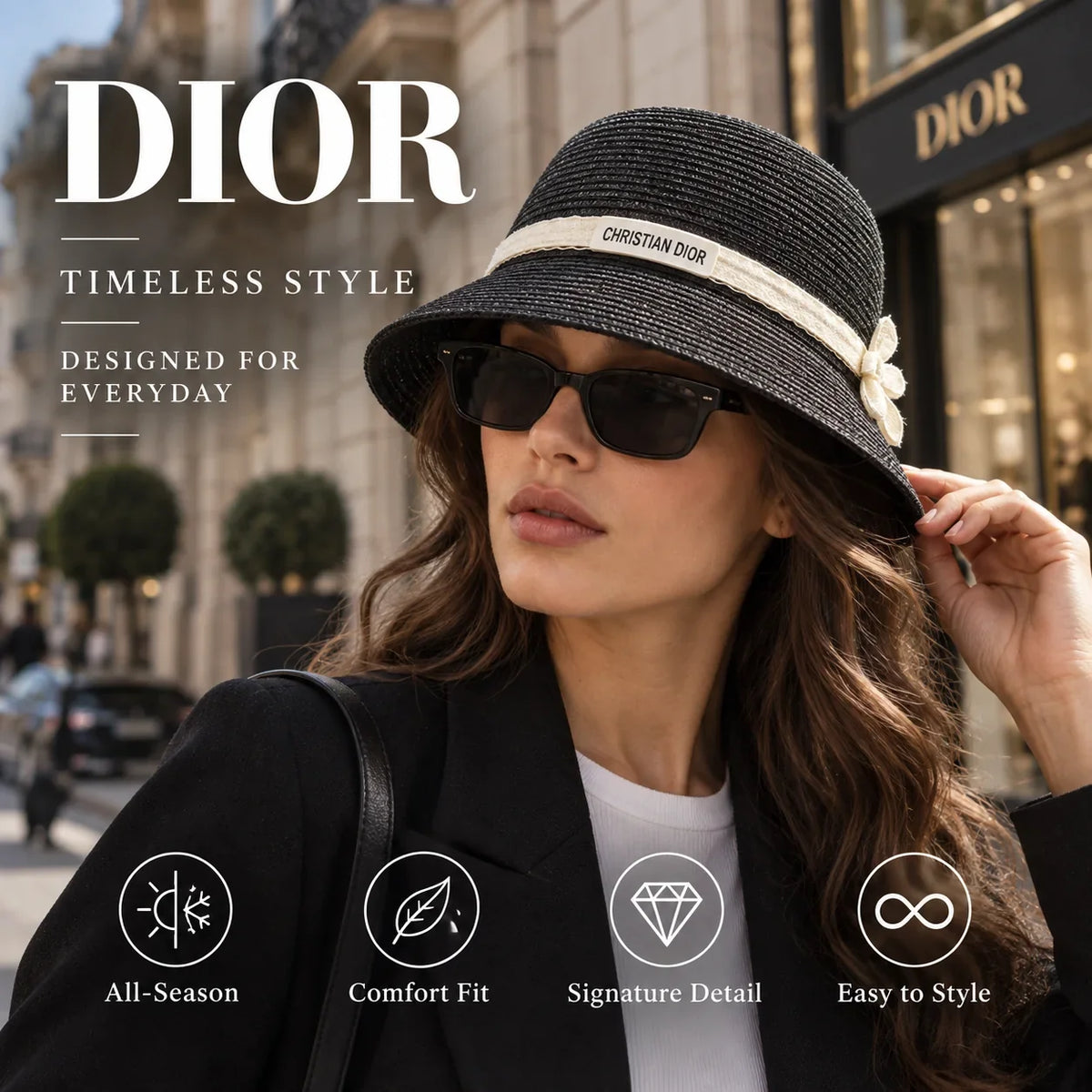 Dior Woven Bucket Hat - image 1