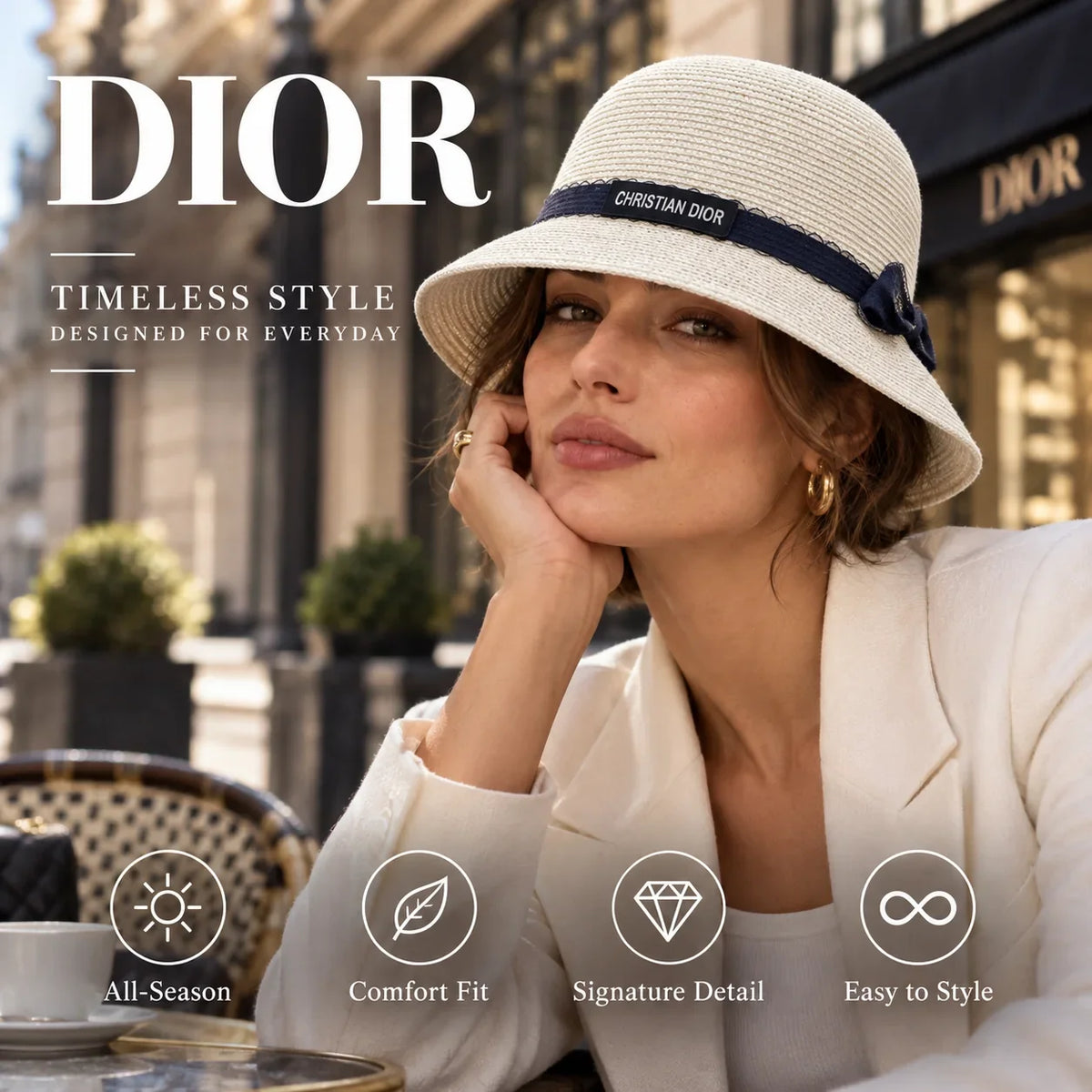 Dior Woven Bucket Hat - image 1
