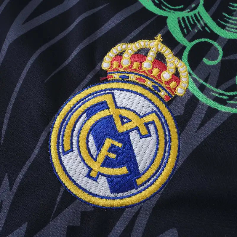 Real Madrid CF Dragon Fan Version Jersey 2024/25 – Black & Green Football Shirt