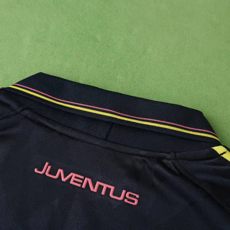Juventus F.C. Retro Collaboration Polo Fan Jersey 2024/25 — Navy Asymmetric Stripe Edition