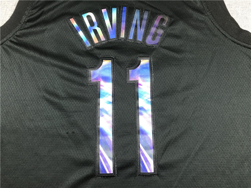 Kyrie Irving #11 Brooklyn Nets Iridescent Holographic Swingman Jersey – Black NBA Fan Gear