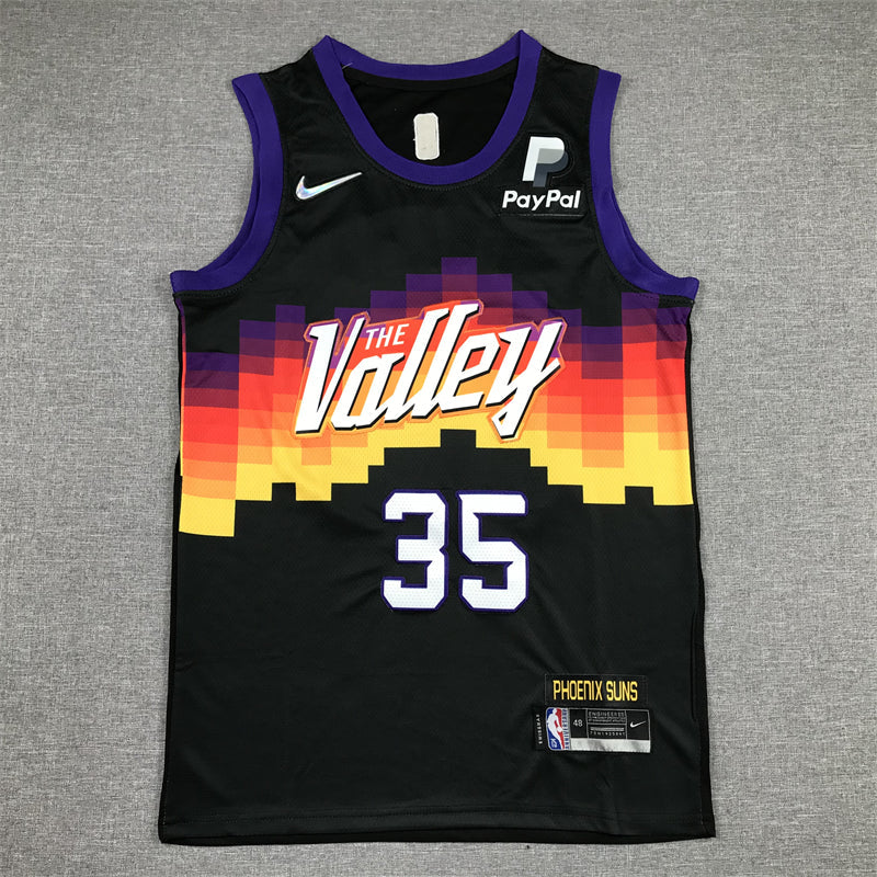 Men's Phoenix Suns Kevin Durant #35 Black Swingman Jerseys - City Edition