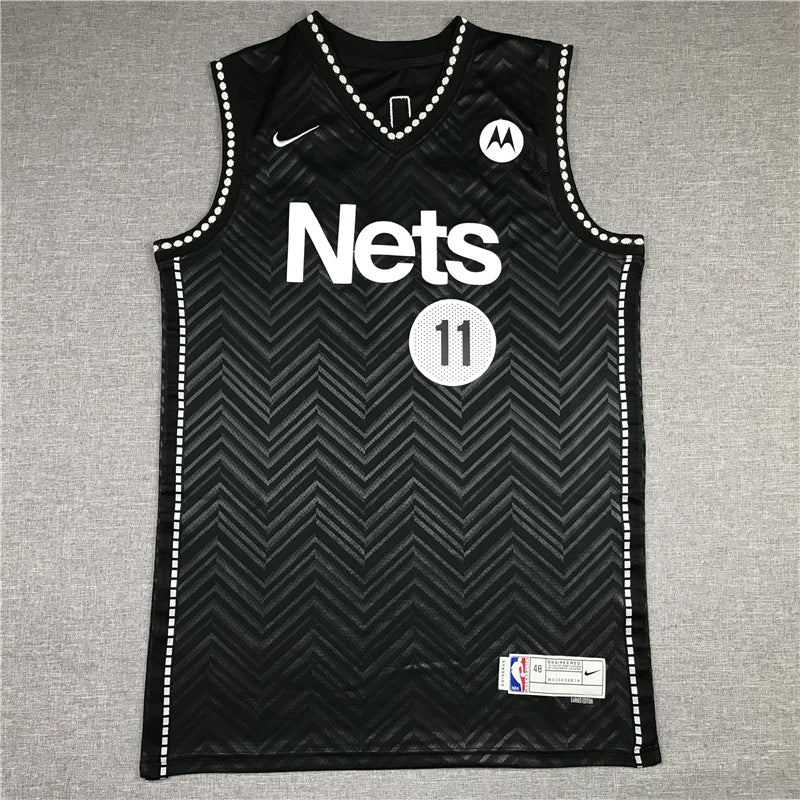 Kyrie Irving #11 Brooklyn Nets 2020/21 Earned Edition Swingman Jersey – Black Chevron Nike