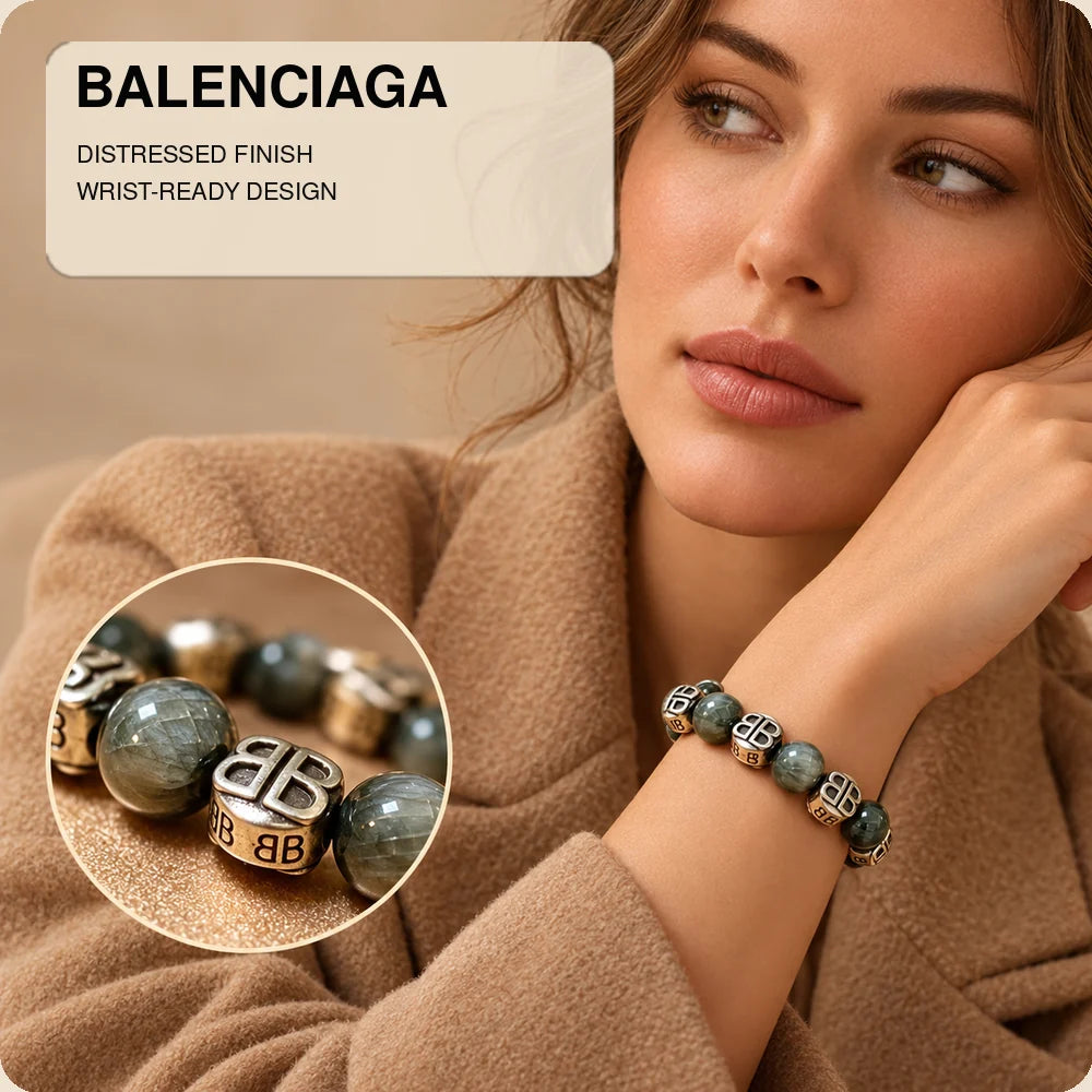 Balenciaga Distressed Vintage-Inspired Punk-Inspired Bracelet - image 1