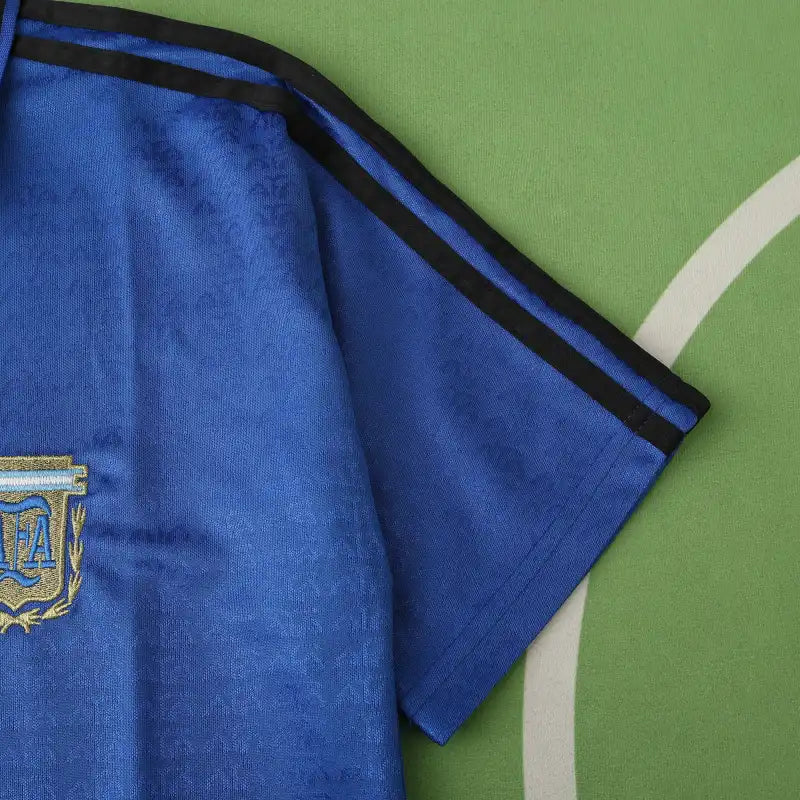 Argentina National Team Training Fan Version Jersey 2024/25 – Royal Blue Polo Collar Football Shirt