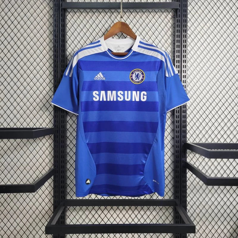 Chelsea 2011-12 Home Retro Jersey – Adidas Royal Blue Samsung Stripe Drogba Lampard Torres Champions League Winner Fan Version Football Shirt