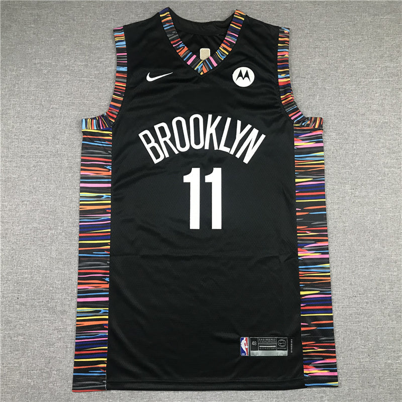 Kyrie Irving #11 Brooklyn Nets City Edition Swingman Jersey – Black Multicolor NBA Fan Gear