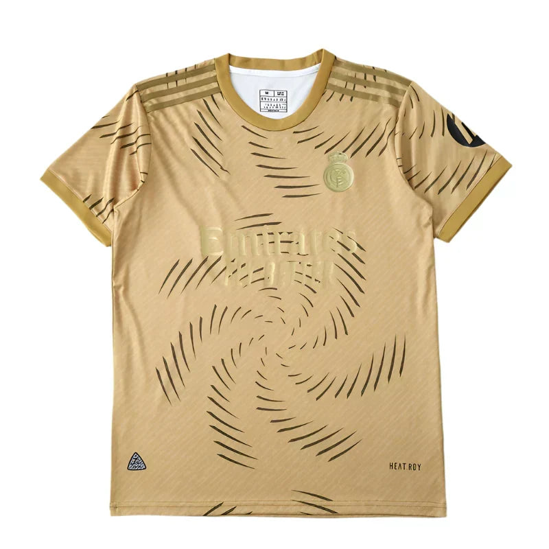 Real Madrid 2025/26 All Gold Vortex Concept Jersey – Heat RDY Adidas Fan Version