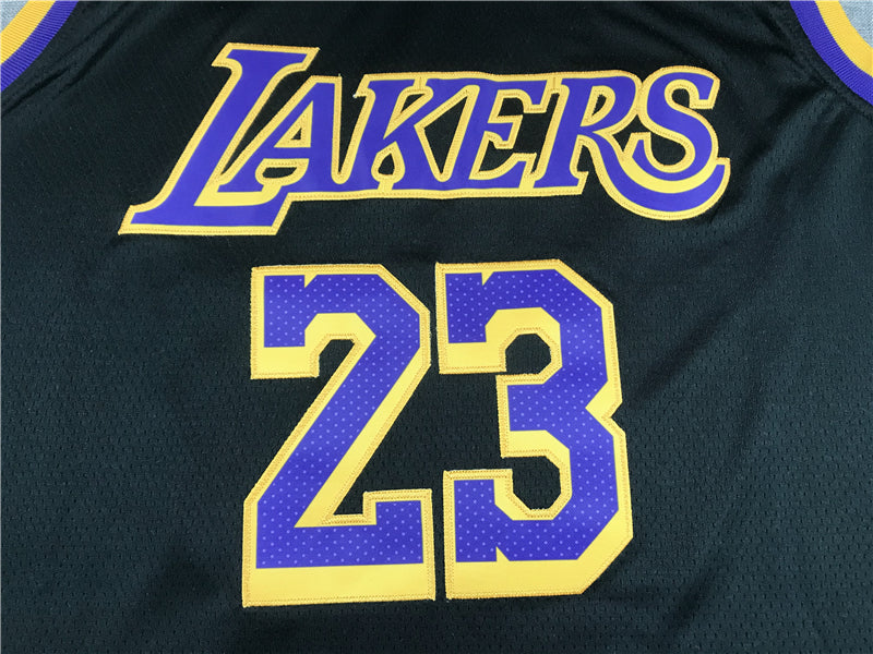 LeBron James #23 Los Angeles Lakers Black 2020-21 Earned Edition Championship Swingman Jersey
