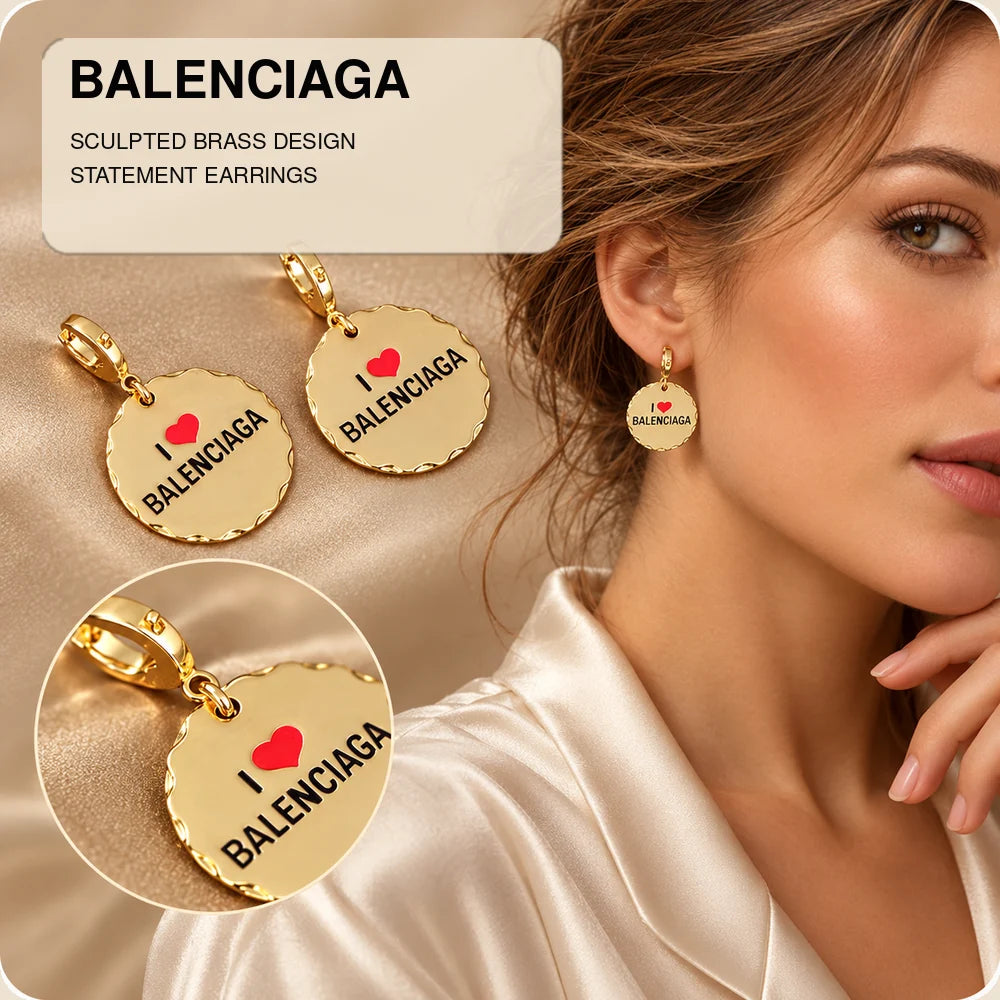 Balenciaga Brass Earrings – Style 02 - image 1