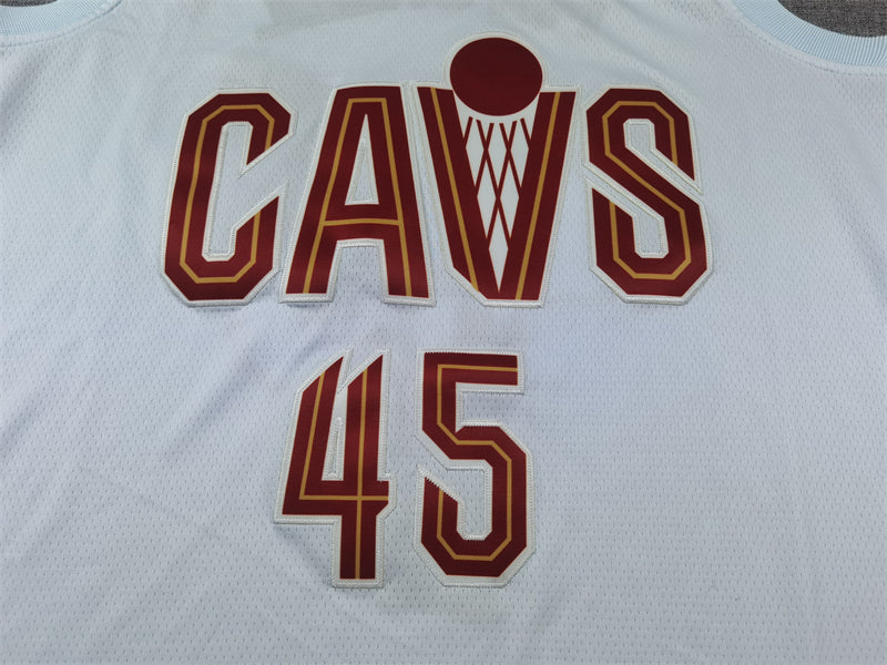 Men's Cleveland Cavaliers Donovan Mitchell #45 White Swingman Jerseys - Association Edition