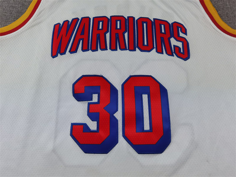Stephen Curry #30 Golden State Warriors Nike 2024-25 White Classic Edition 1970s Retro Swingman Jersey