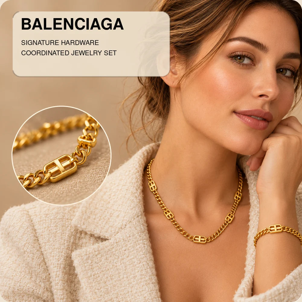 Balenciaga Spanish-Inspired Necklace & Bracelet Set – Style 05 - image 1
