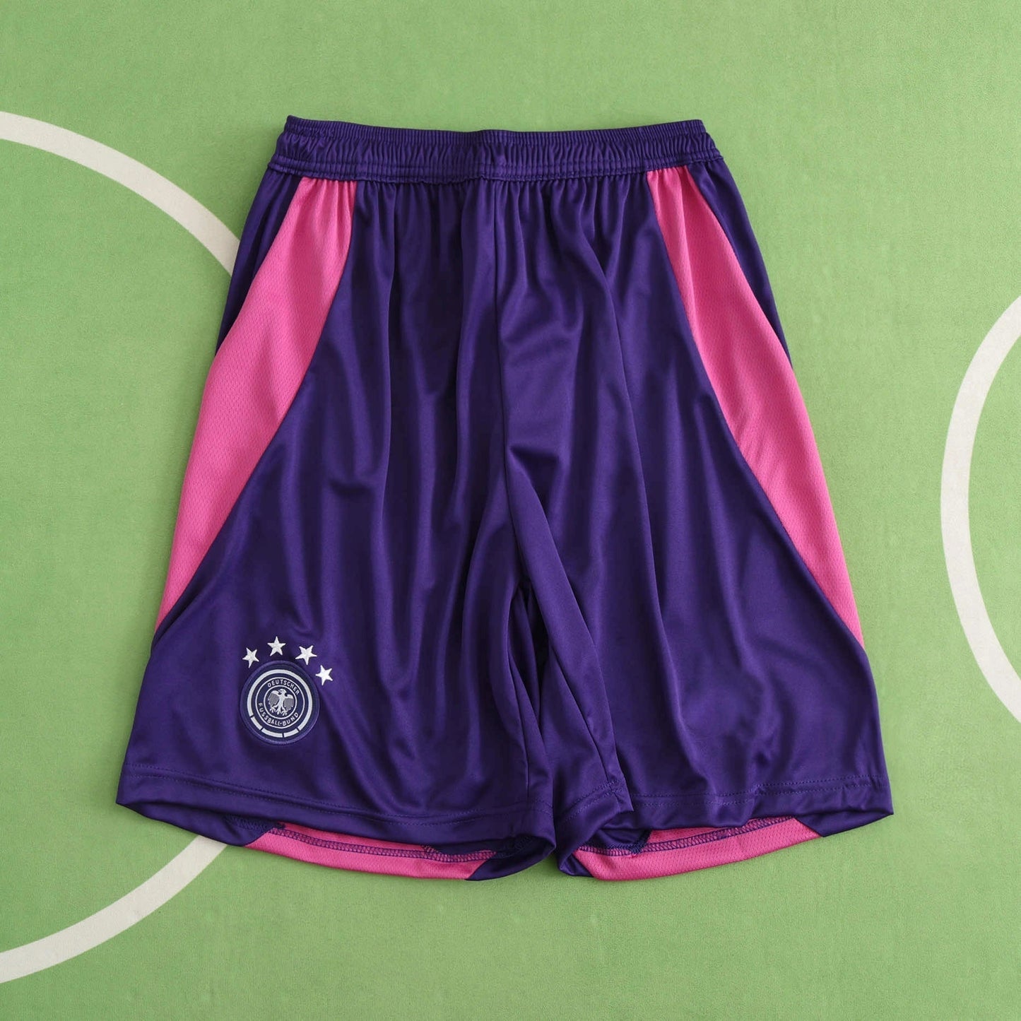 Germany Away Shorts 2024 – Purple & Pink Euro 2024 Fan Version Football Shorts
