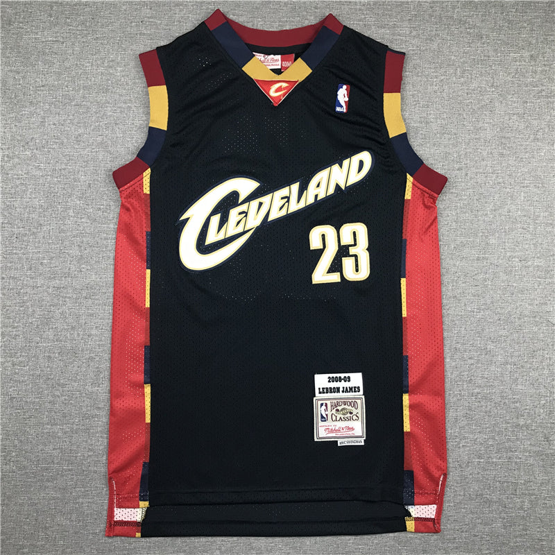 LeBron James #23 Cleveland Cavaliers Black 2008-09 Mitchell & Ness Hardwood Classics Swingman Jersey