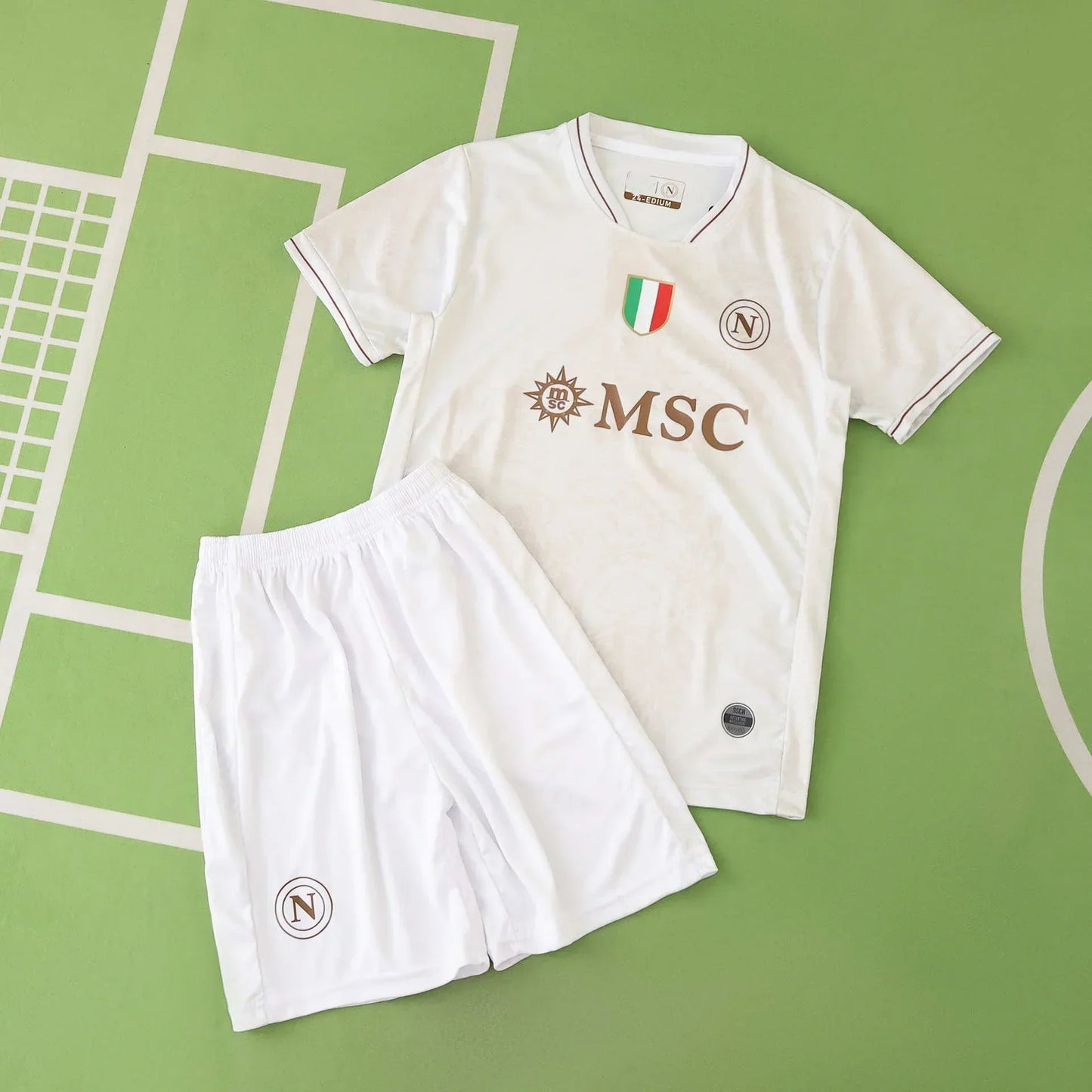 S.S.C. Napoli Away Kids Kit 2025/26 – Official Style Children's Football Jersey & Shorts Set